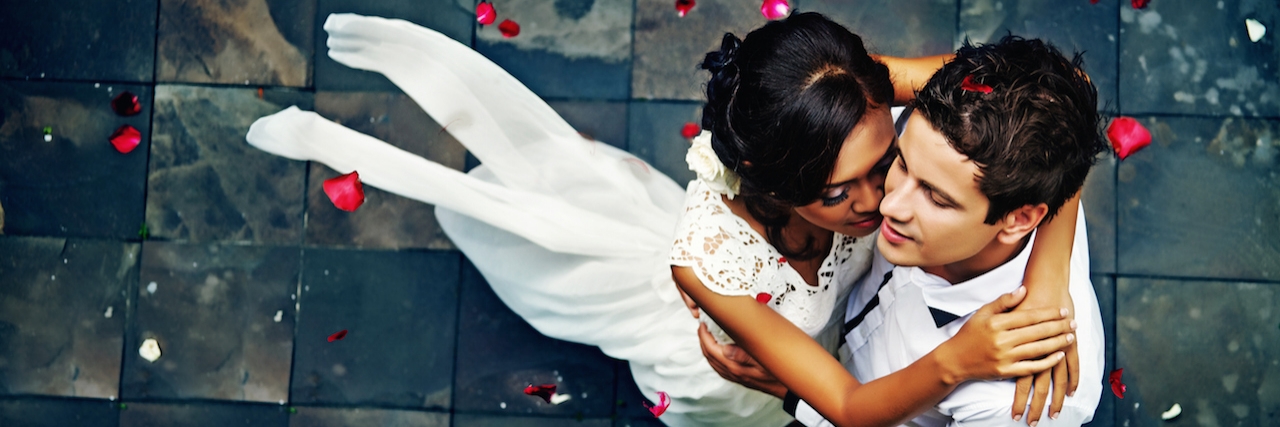 To the Husband Whose Wife Has Anxiety a couple on their wedding day