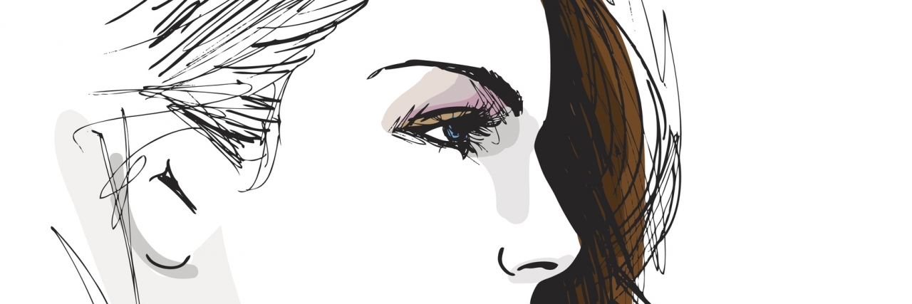 I Have Anxiety and These Are the Thoughts I Have Beautiful Woman face illustration