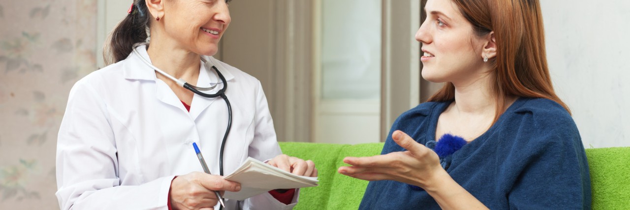 Advice for Being a Full-Time Patient in the Medical System Woman complaining to mature doctor