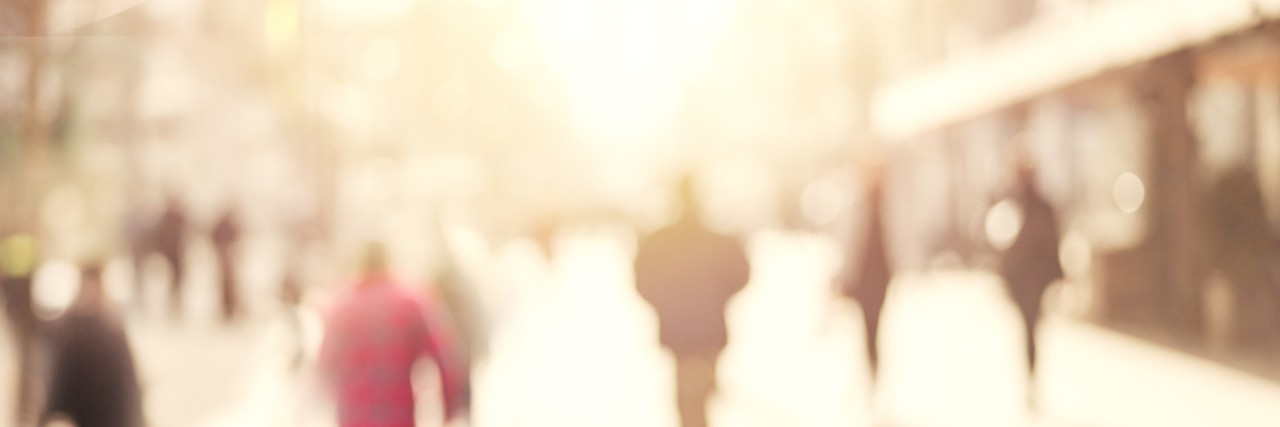 What You Don't See in My Life With Myotonic Dystrophy blur abstract people background