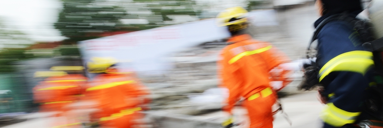 Nice: How Tragedy Affects Someone Who Lives With Depression firefight's running towards a scene