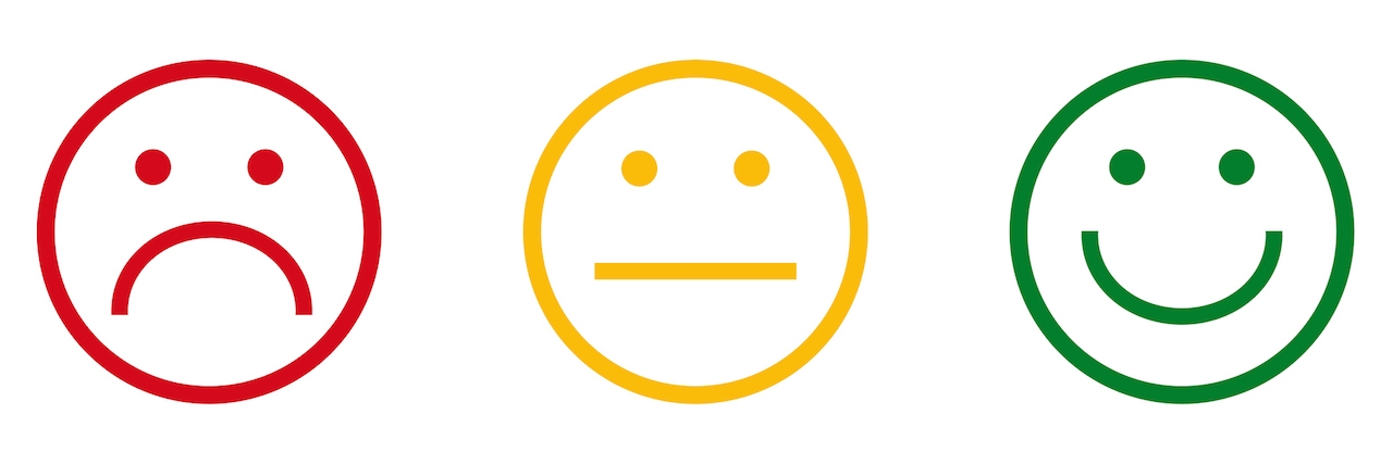Depression: Rating Your Mood and Being Honest checklist with smileys