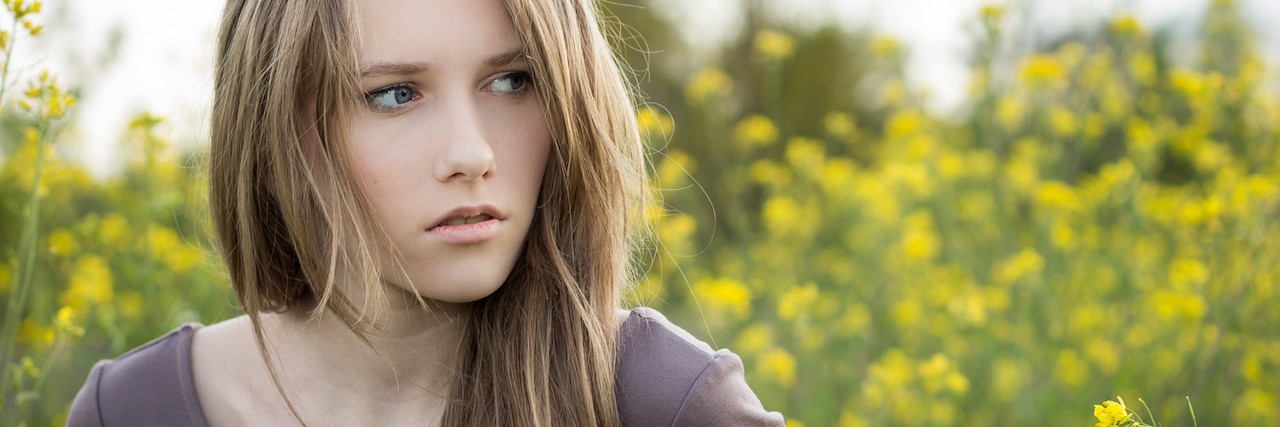 Maintaining Eating Disorder Recovery Young beautiful girl outdoor portrait, emotional look