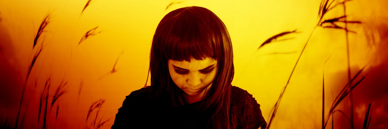 Comparing My Eating Disorder to a Bad Horror Movie Sadness lonely girl walking in forest,