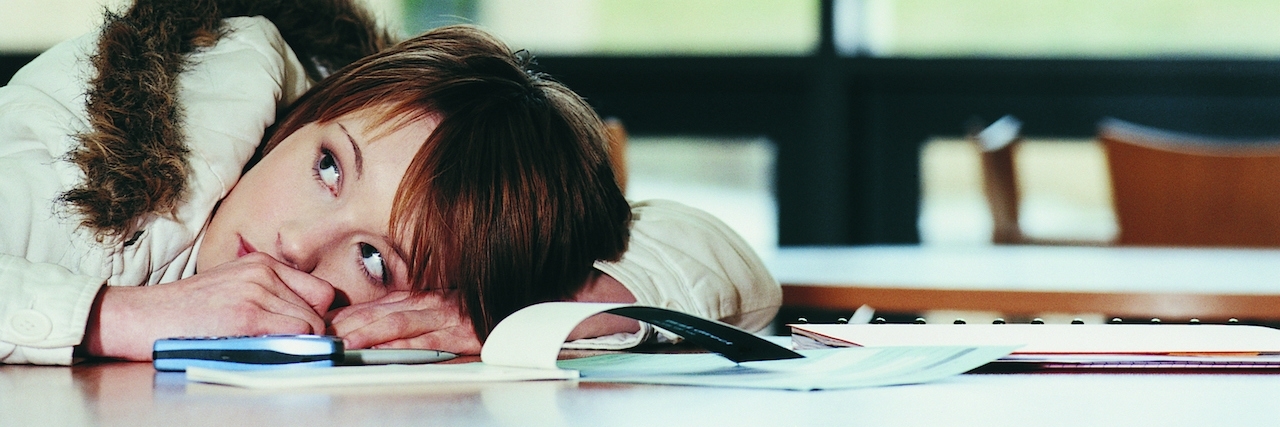 Bipolar Disorder: Starting Your Life Again After a Psychotic Break Worried Female sitting at a desk