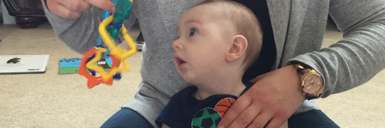 Special Needs Mom Writes to Man Who Scoffed at Her in Barnes & Noble baby working hard during physical therapy