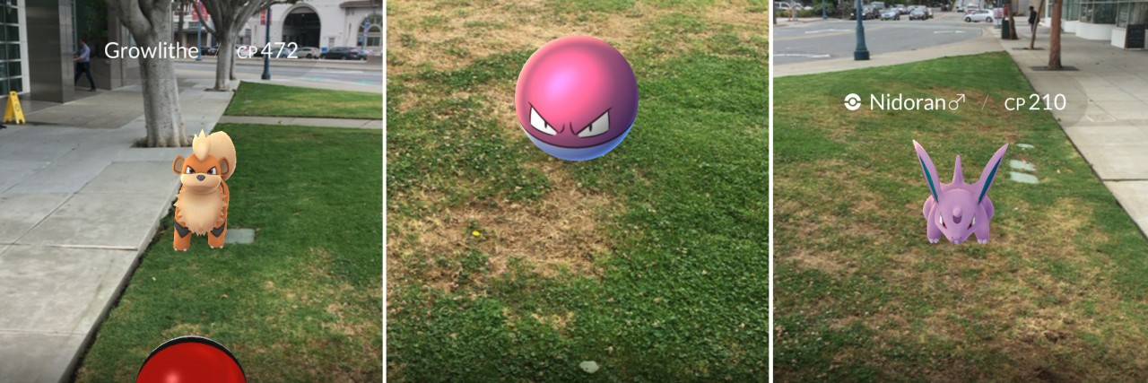 Playing Pokemon Go as Someone With a Physical Disability split screen of pokemon go from a wheelchair