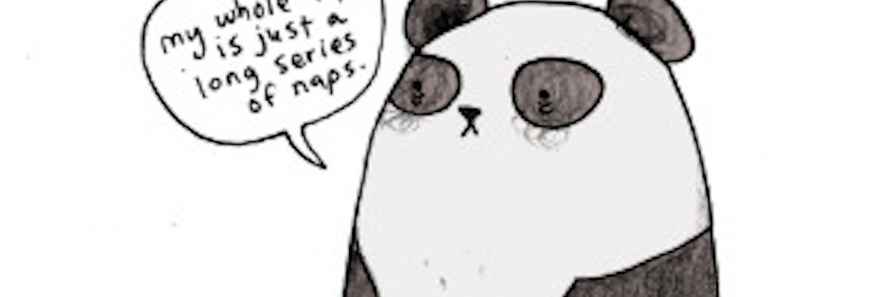 Sad Animal Facts Comics I Relate to With Dysautonomia sleepy panda illustration