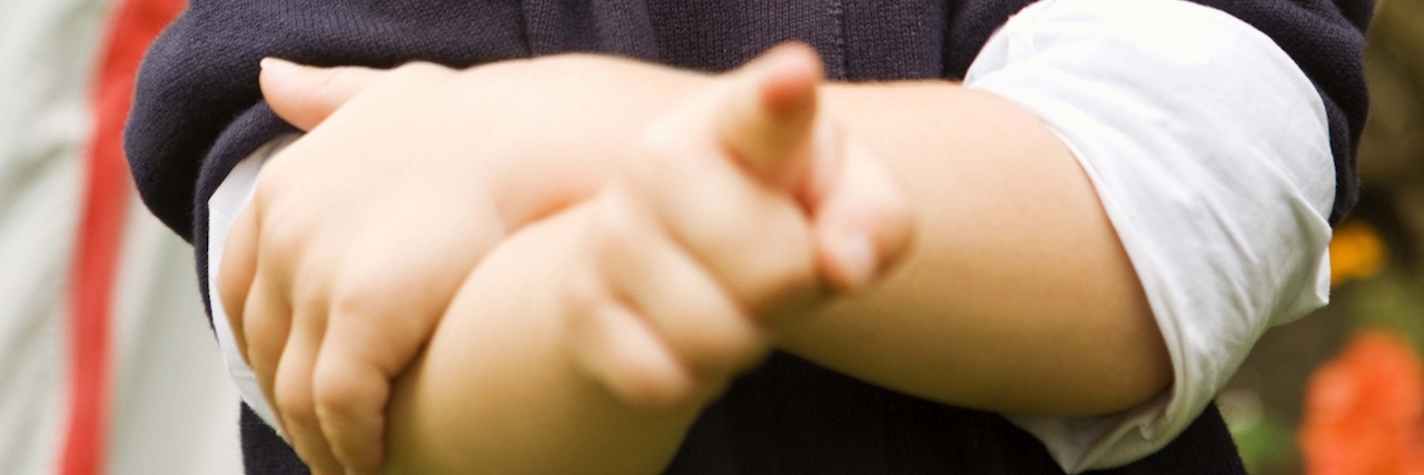 Response to Boy in Grocery Store Who Asked Why She Is Fat boy with arm crossed and pointing finger straight ahead