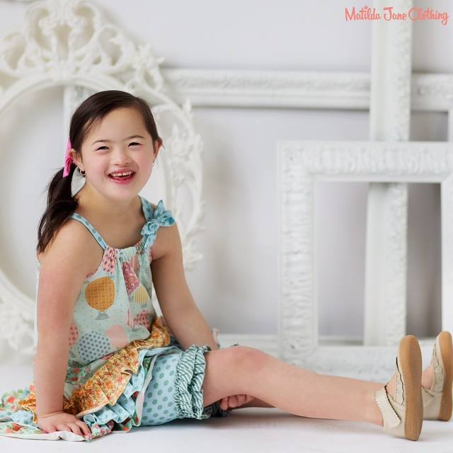 Older girl modeling Matilda Jane outfit