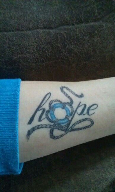 tattoo reads: hope