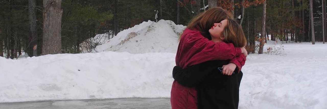 Finding True Friendship Along Your Mental Illness Journey two girls hugging