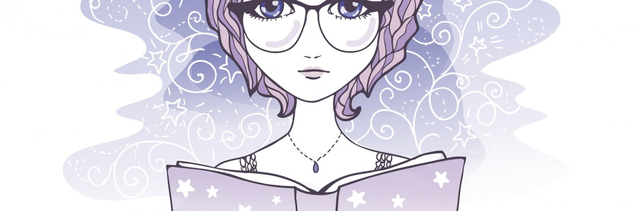 I Don't Understand My Anxiety Animation of a girl with anxiety reading a book. Text underneath reads "not tonight I'm reading."