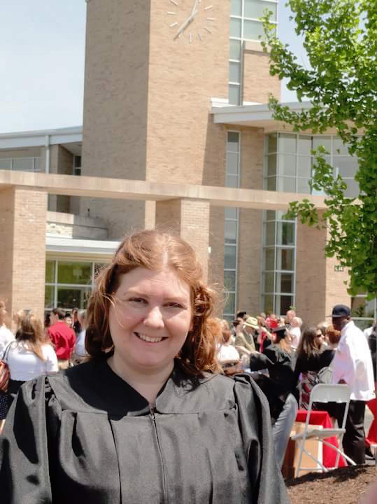 woman with a learning disability at graduation