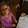 Erin's daughter, now being taught at home.