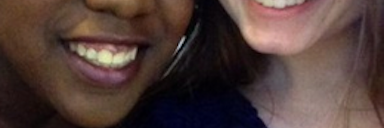 To My Best Friend Who Has Always Accepted Me and My Anxiety Two female friends smiling for the camera