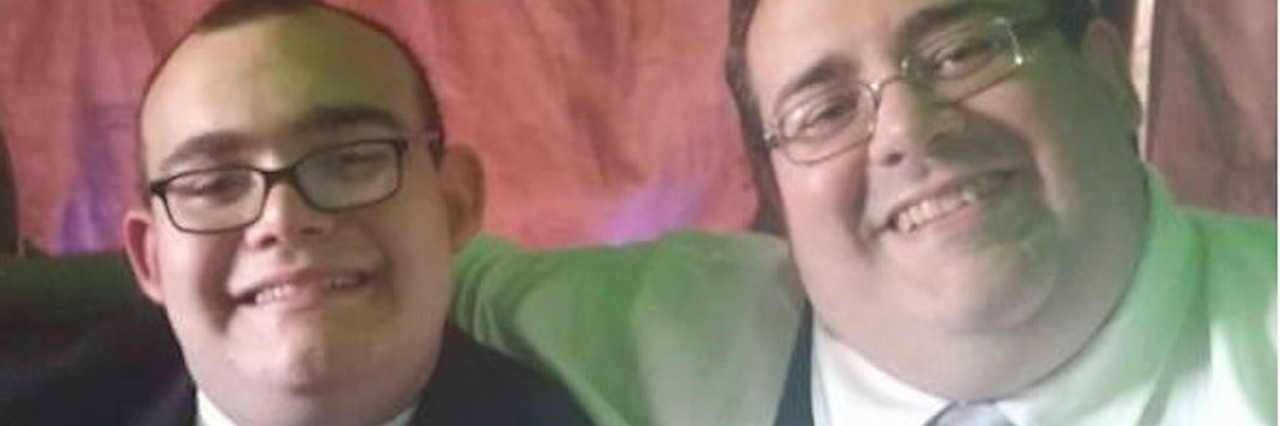 Autism and Weddings: When My Son Was a Groomsman dad and son with autism at the wedding
