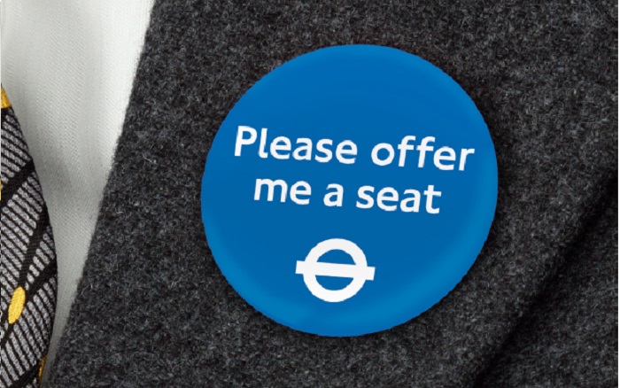 TfL Badge saying "Please offer me a seat"