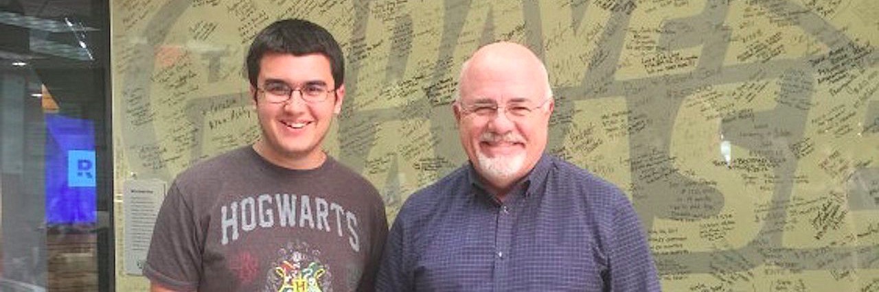 Penny Rogers’ son, Logan, with Dave Ramsey