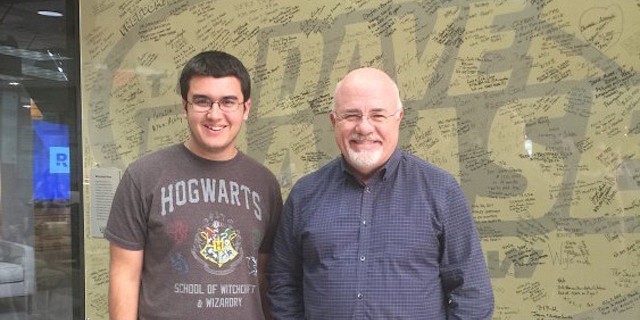 Penny Rogers’ son, Logan, with Dave Ramsey