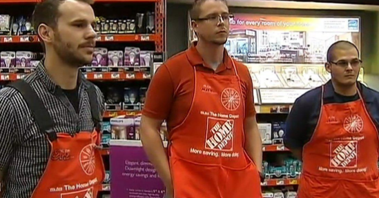 the three employees at home depot who helped build the walker