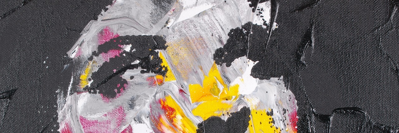 Self-Reminders for During a Panic Attack original artwork oil painting on stretched canvas