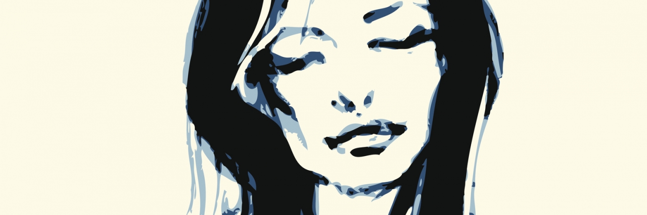 Anxiety and the Process of 'Being' vs. 'Becoming' woman with her eyes closed