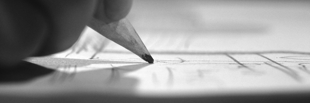 Thank You Letter to My Therapist Hand writing with pencil