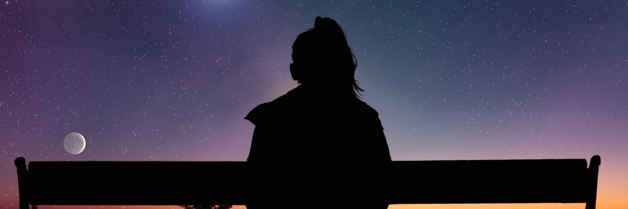 Girl watching the stars.