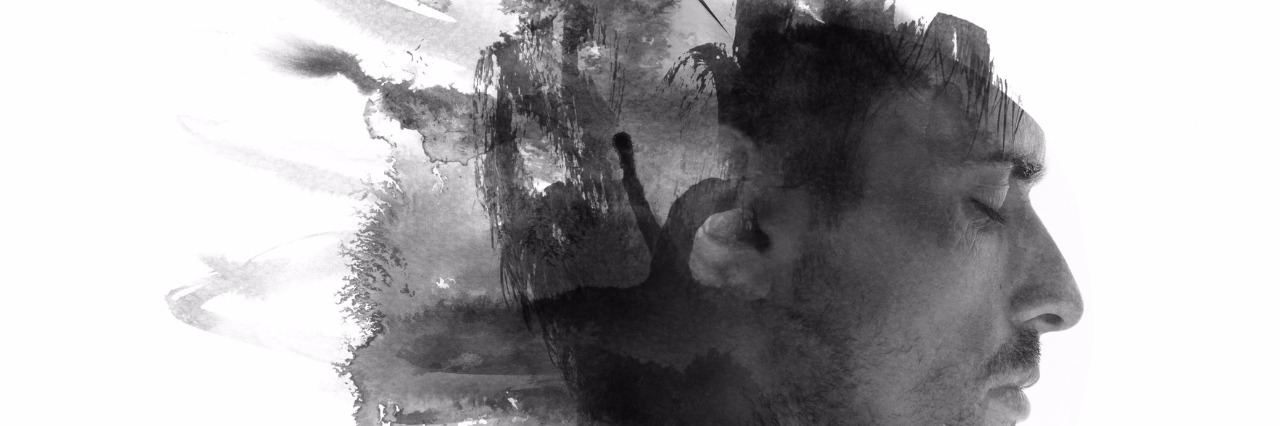 The Reality of Recovery and Management of Bipolar Disorder sketch of man's head