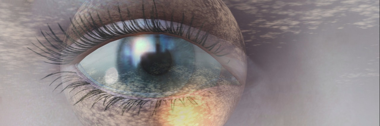 Living in Both the 'Autism World' and the 'Neurotypical World' digital rendering of an eye