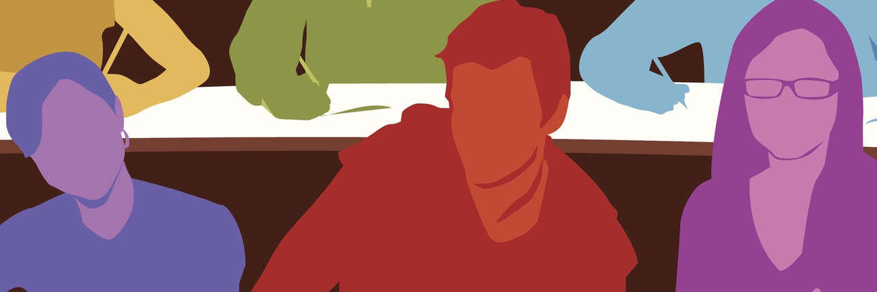 How to Get Through the School Year With Cyclic Vomiting Syndrome Colorful illustration of students in a lecture hall