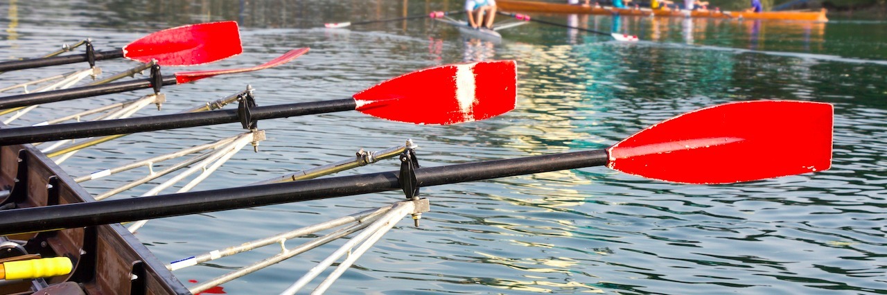Developing an Eating Disorder as an Athlete boat with three paddles sticking out