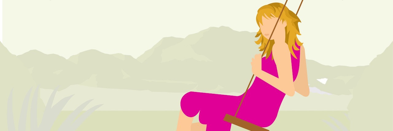 When Having C-PTSD Interferes With Being Happy woman sitting on a swing