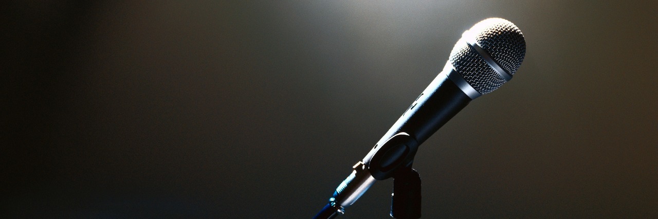 Why It's Important to Share Your Story With Mental Illness side profile of a microphone on a stand