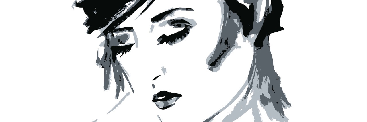 The Problem With Wishing Away My Anxiety Hand drawn young woman face. Isolated on white background