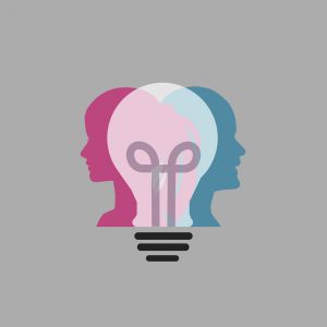 Lightbulb man woman
