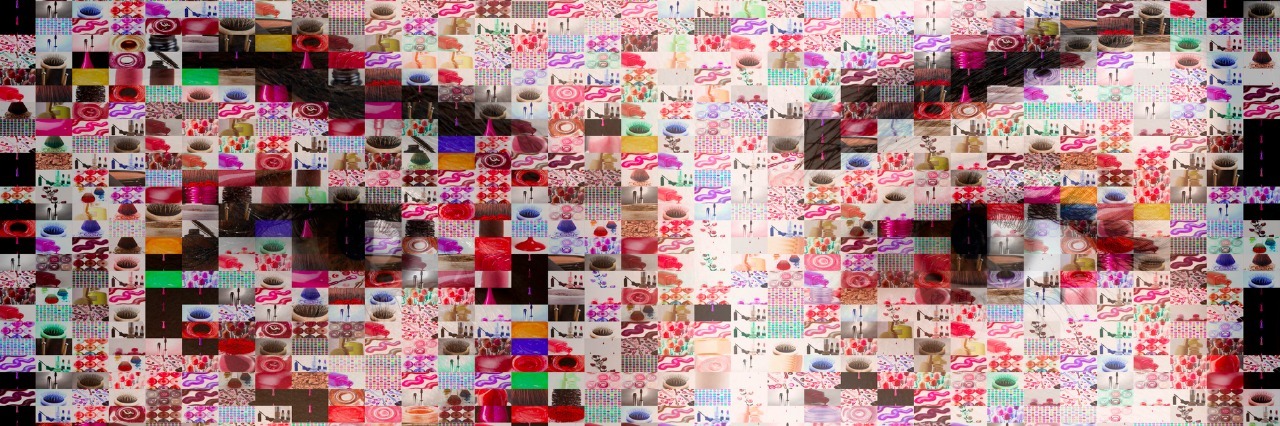 What Anxiety Feels Like on the Inside Female portrait made out of makeup imagery