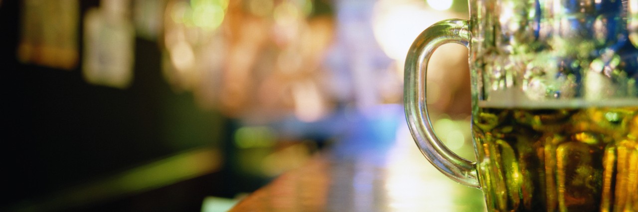 Family History of Alcoholism: Why I Am Not Drinking beer glass on a bar