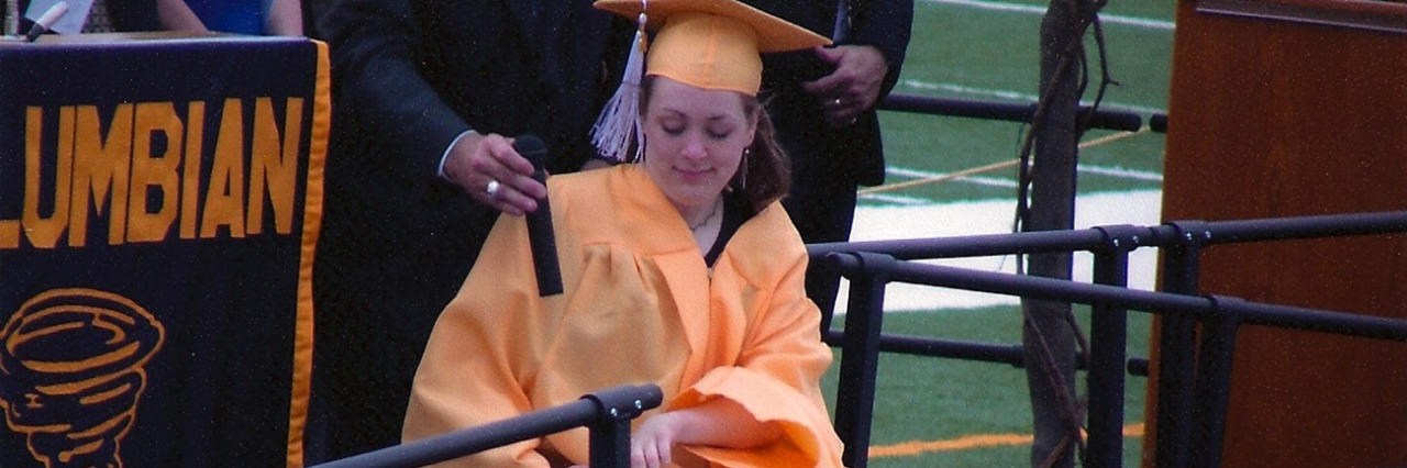 Beth at her high school graduation.