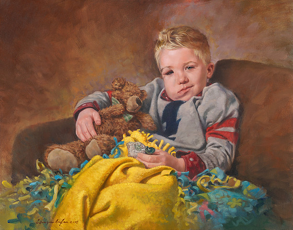 Portrait of Quentin, painted by Tim Langenderfer.