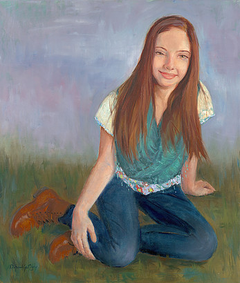 Portrait of Abby, painted by Deborah Ridgley.