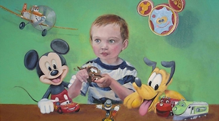 Portrait of Lucas, painted by Daniel Grove.