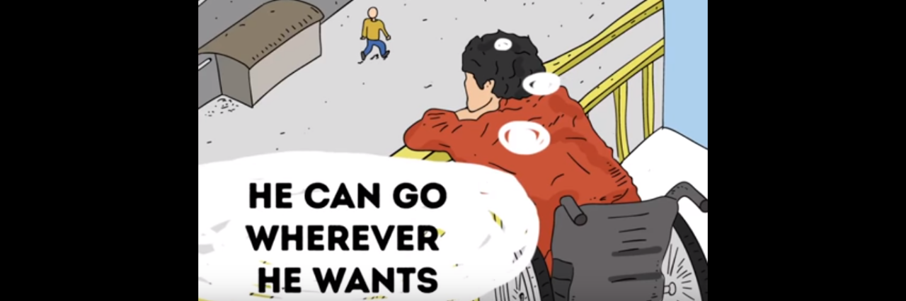 I'm Grateful to Be a Person With a Disability Screenshot from offensive Bright Side video.