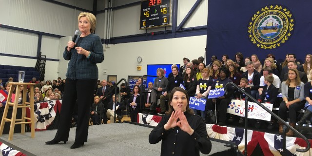 To the Politicians Who Forget Voters With Disabilities Are the Largest Minority Clinton rally, with good placement of the ASL interpreter.