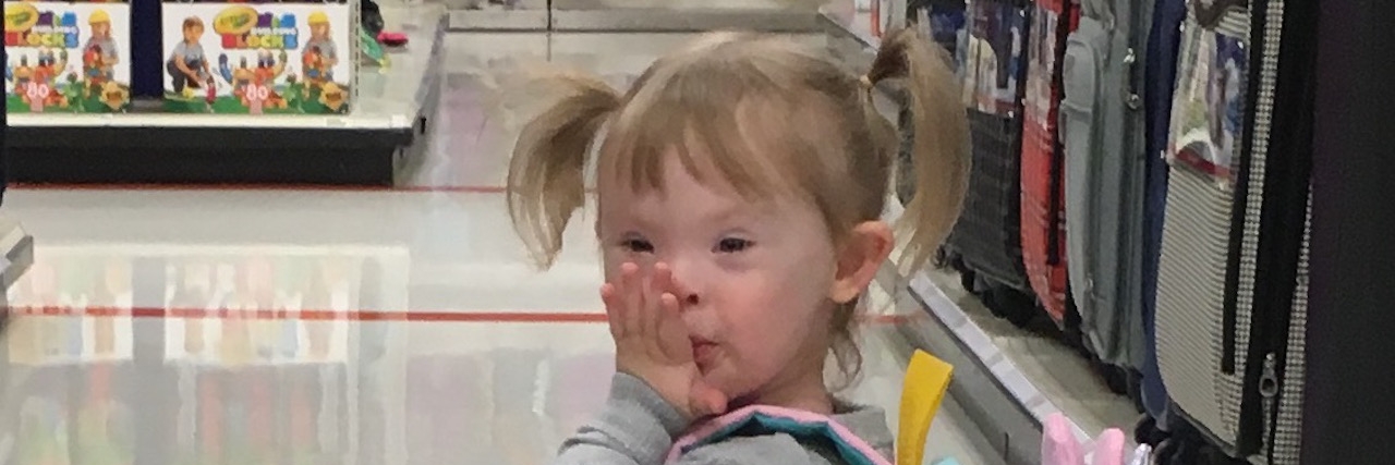 Dear Preschool Teacher, From a Special Needs Mom little girl with backpack on