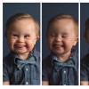 Three photos of the author's son wearing a bowtie