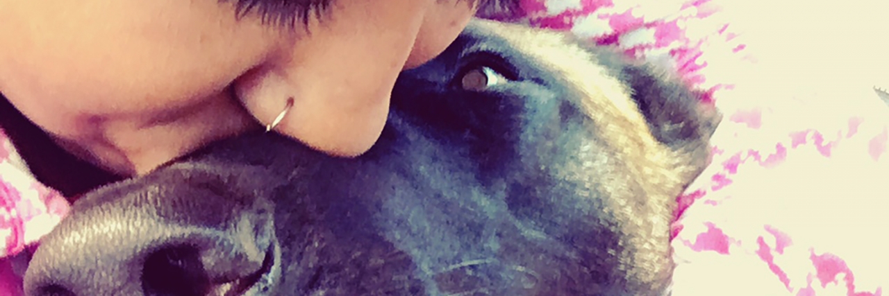 Things Not to Say to Someone With a Service Dog Nishea and her service dog.