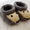 pair of knitted slippers