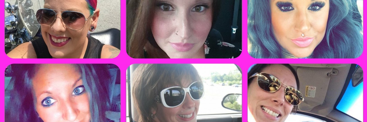 What It Looks Like to Be Chronically Ill six women in two rows on pink background